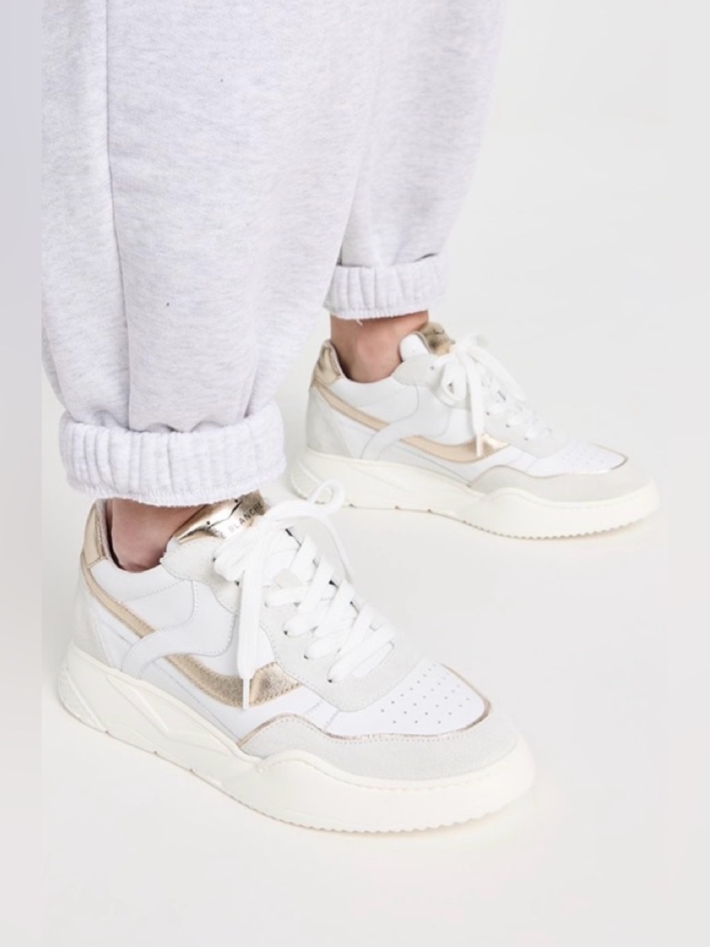 Voile Blanche Women's White & Cream Axelle Low-Top Sneakers